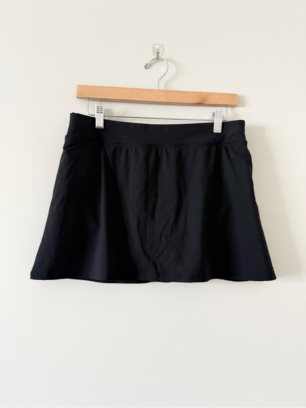 Lands End Swim Skirt with Attached Brief in Black Size 10